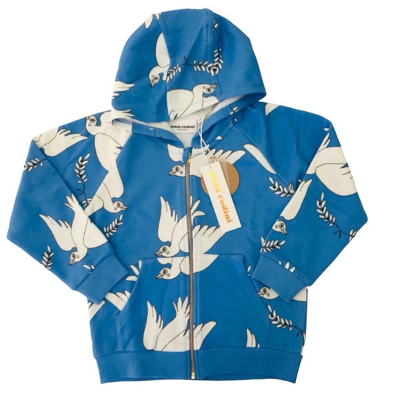 NWT Mini Rodini Organic Blue Peace matching sweat-set - Picture 8 of 8